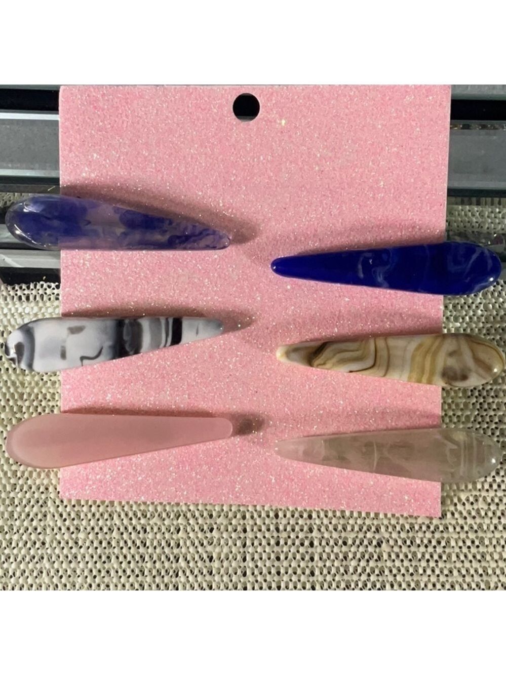 Long Teardrop Hair Clips